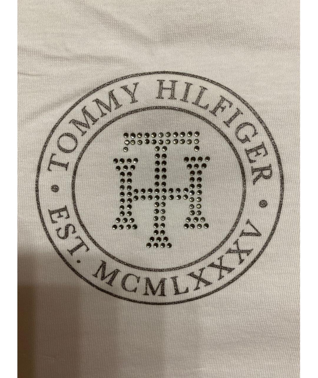 TOMMY HILFIGER Белая хлопковая футболка, фото 5