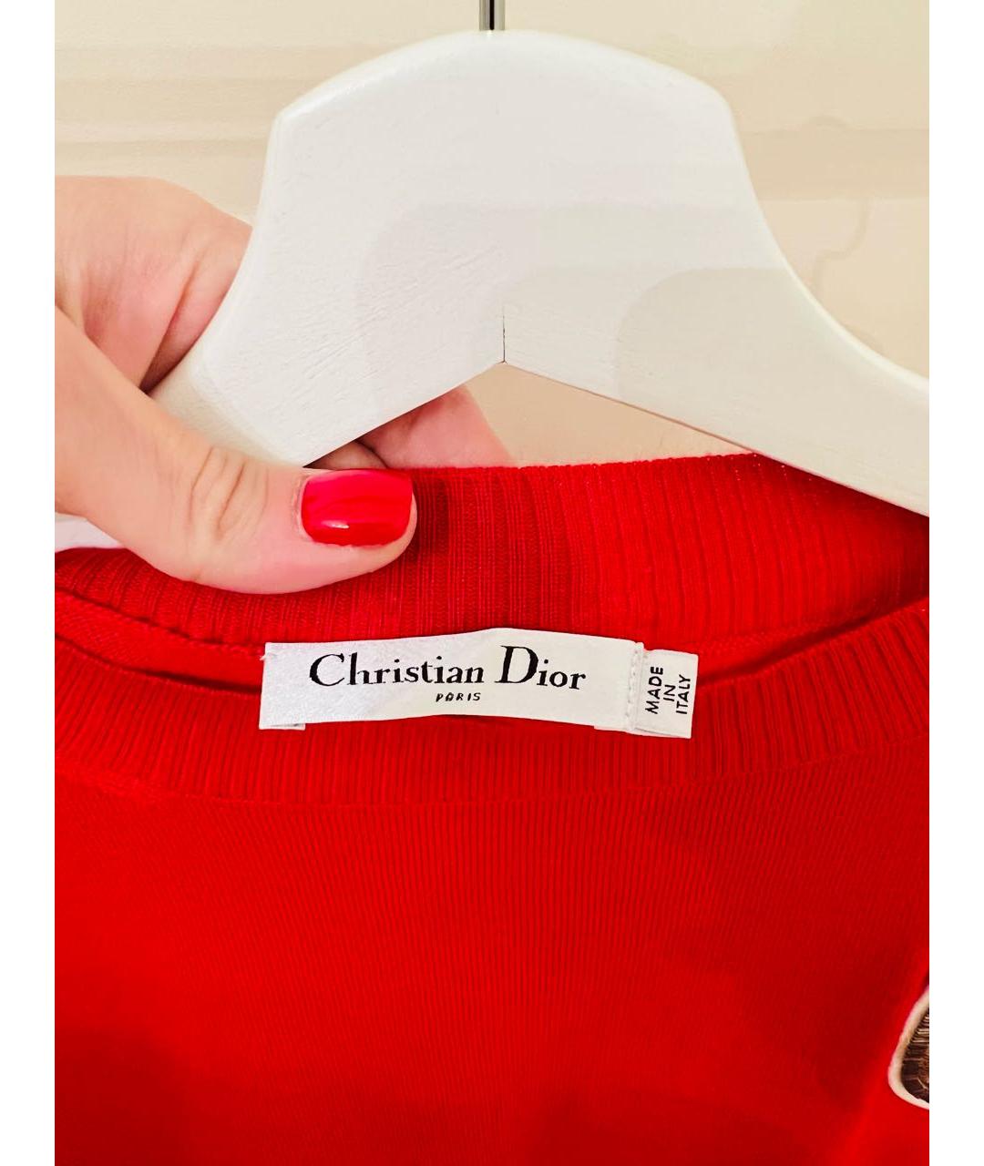 CHRISTIAN DIOR Красный джемпер / свитер, фото 3