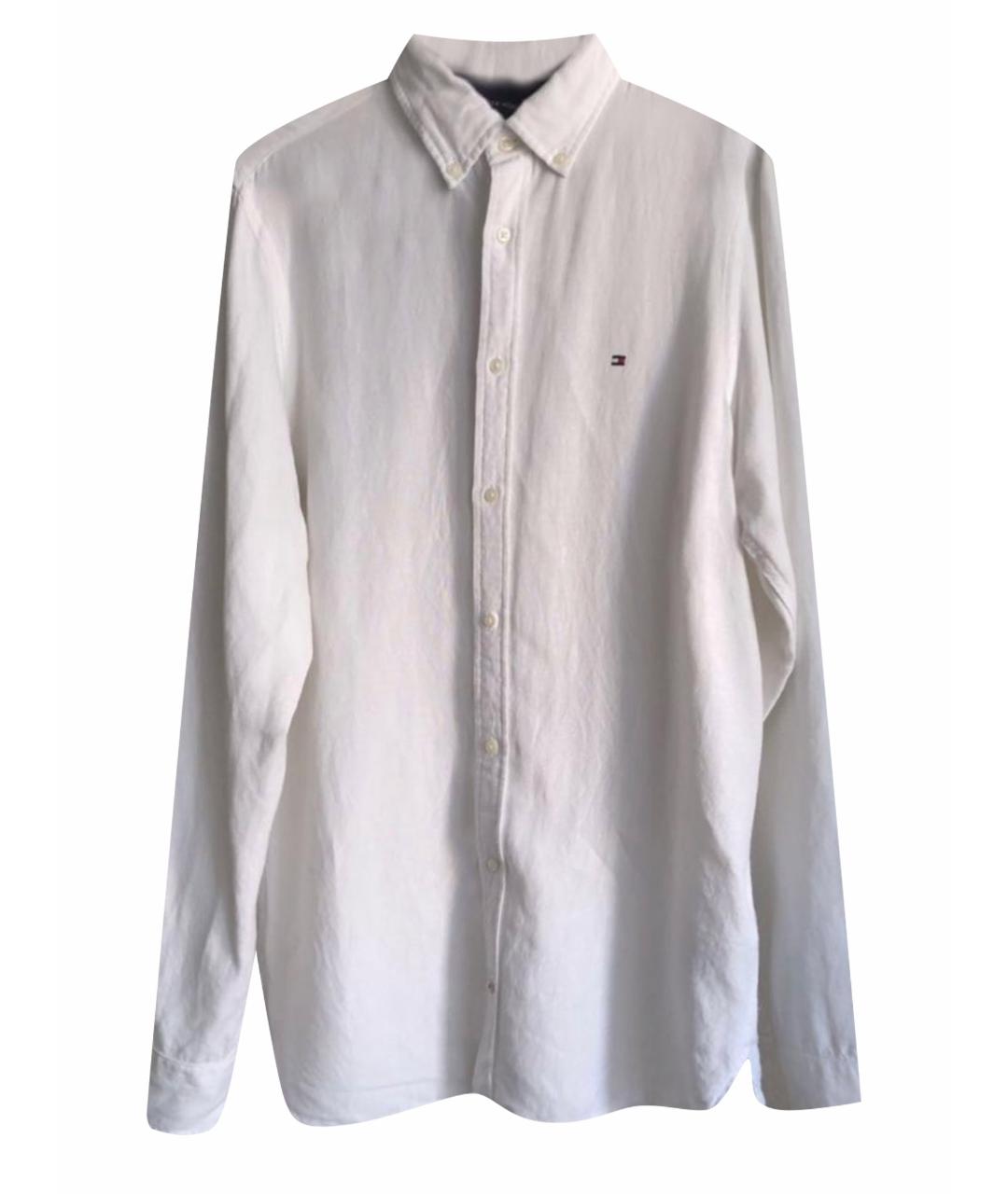 TOMMY HILFIGER Белая льняная кэжуал рубашка, фото 1