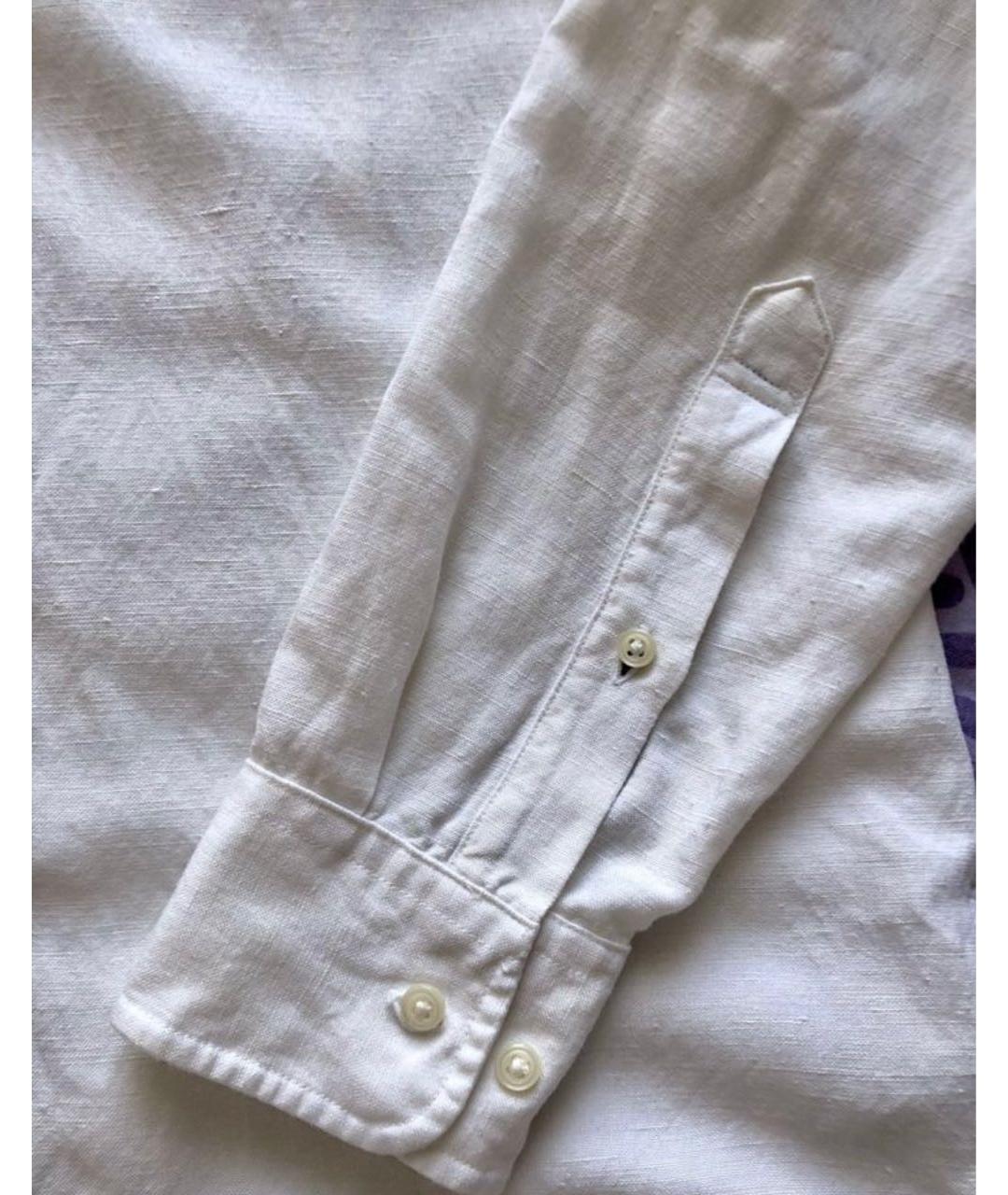 TOMMY HILFIGER Белая льняная кэжуал рубашка, фото 4