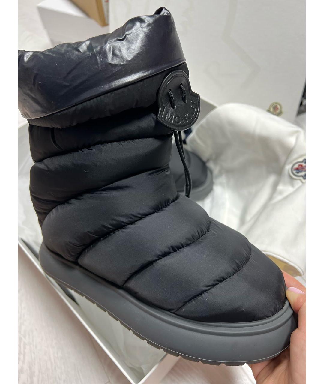 MONCLER Черные текстильные ботинки, фото 6