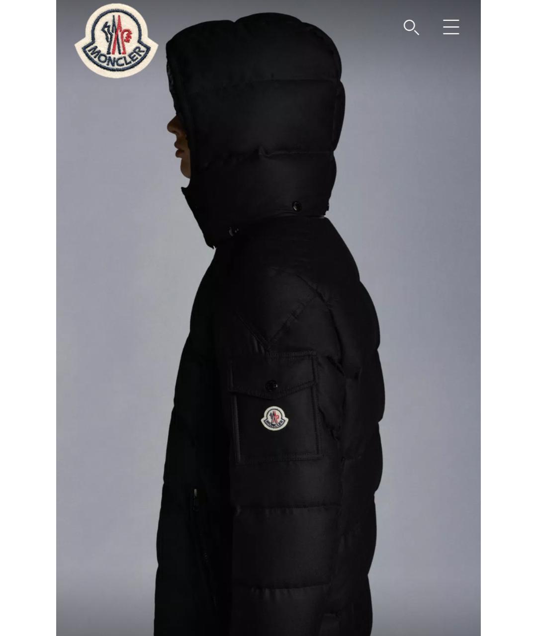 MONCLER Черная шерстяная куртка, фото 5