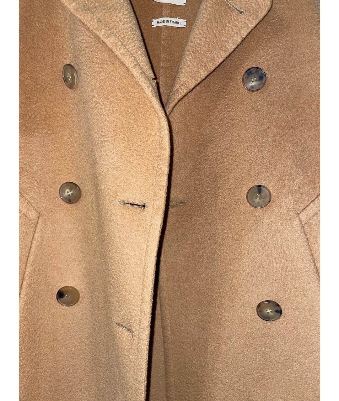 HERMES PRE-OWNED Горчичное кашемировое пальто, фото 4