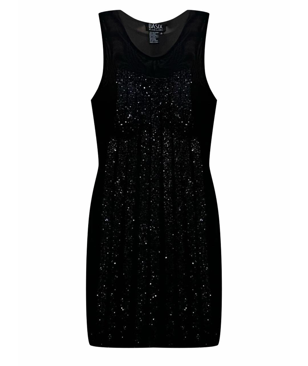 BASIX Черное полиэстеровое коктейльное платье, фото 1