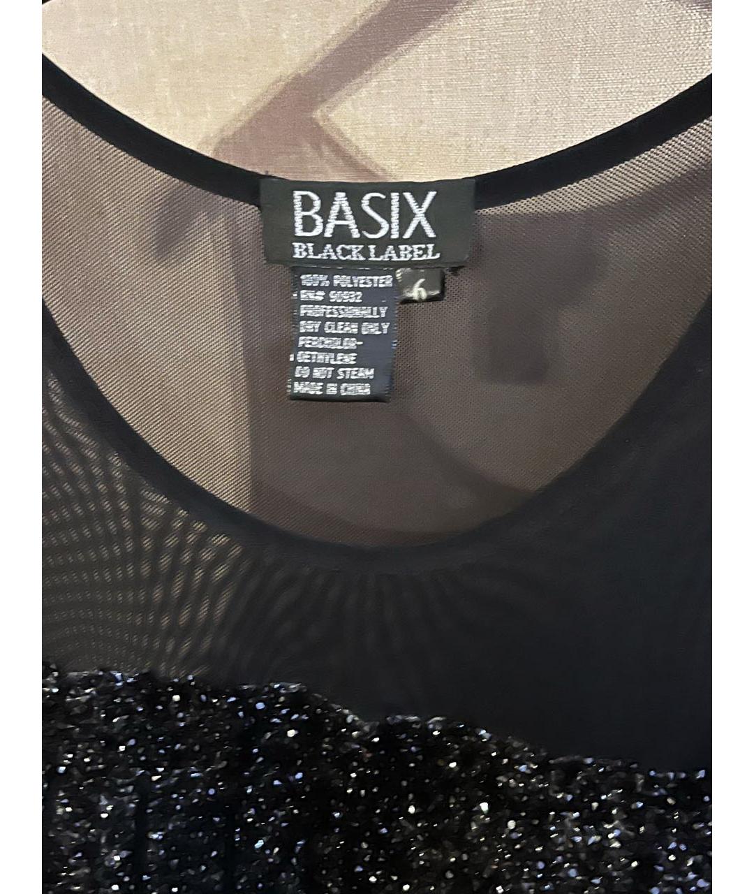 BASIX Черное полиэстеровое коктейльное платье, фото 4