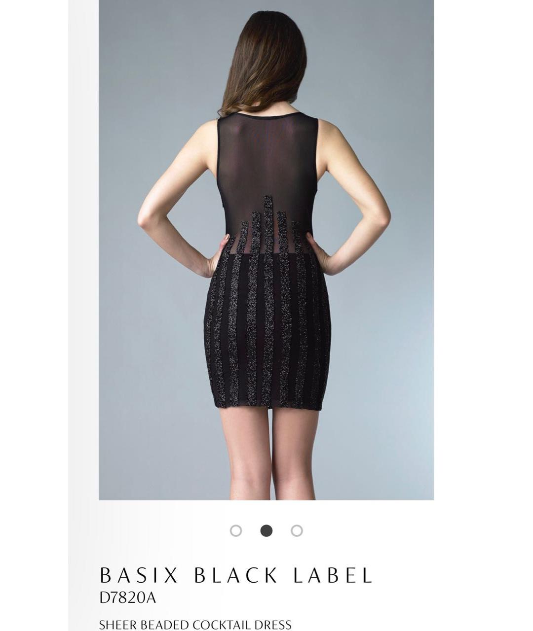 BASIX Черное полиэстеровое коктейльное платье, фото 3
