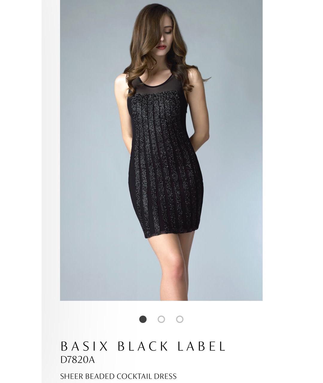 BASIX Черное полиэстеровое коктейльное платье, фото 2