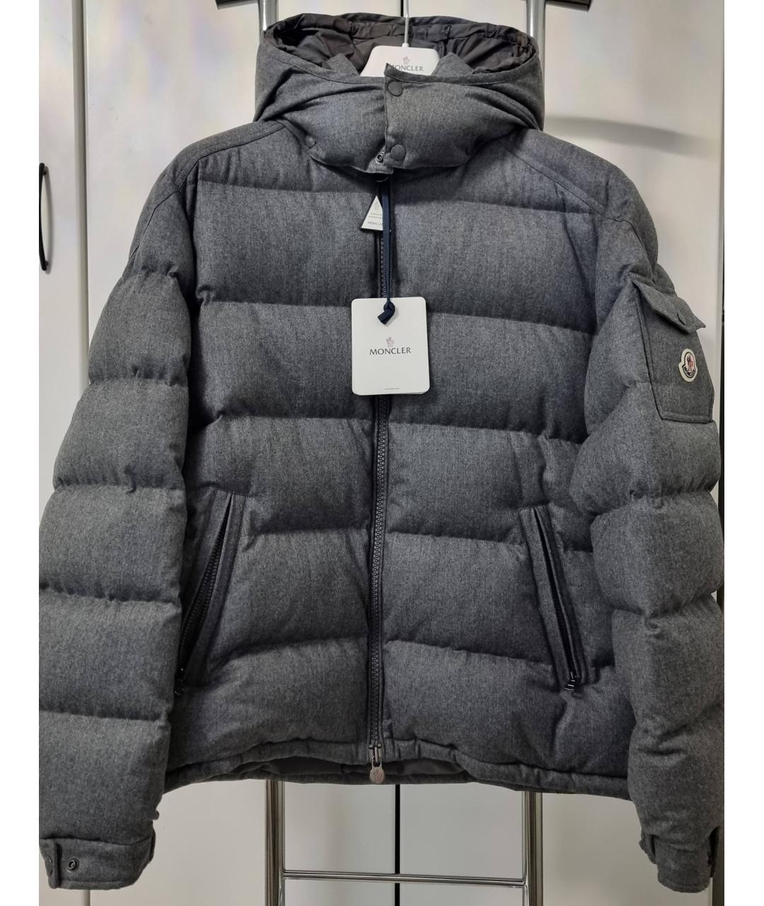 MONCLER Серая шерстяная куртка, фото 5