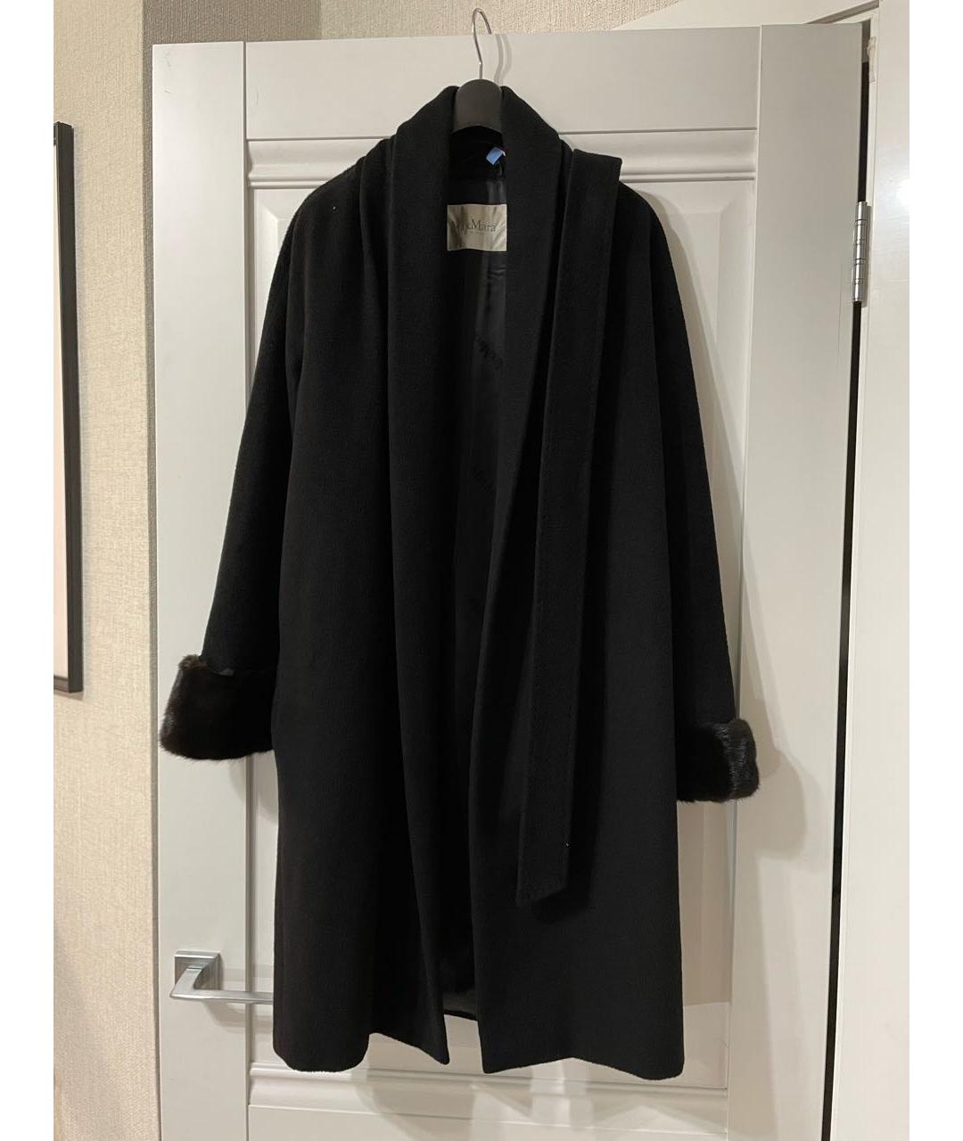 MAX MARA Черное кашемировое пальто, фото 6