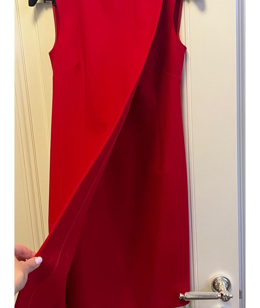 VALENTINO Красное шерстяное коктейльное платье, фото 5