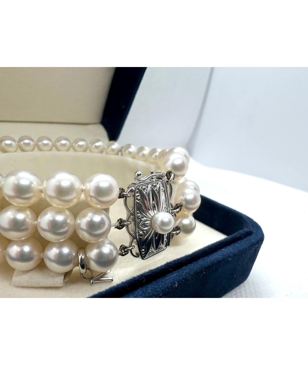 Mikimoto Белый жемчужный браслет, фото 4