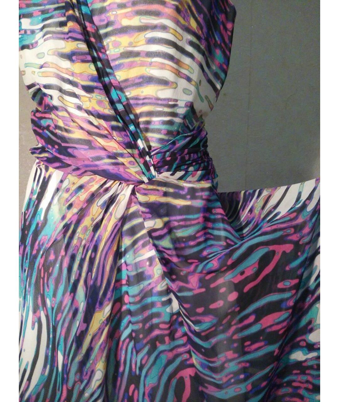 ELEGANCE Мульти шелковое коктейльное платье, фото 6