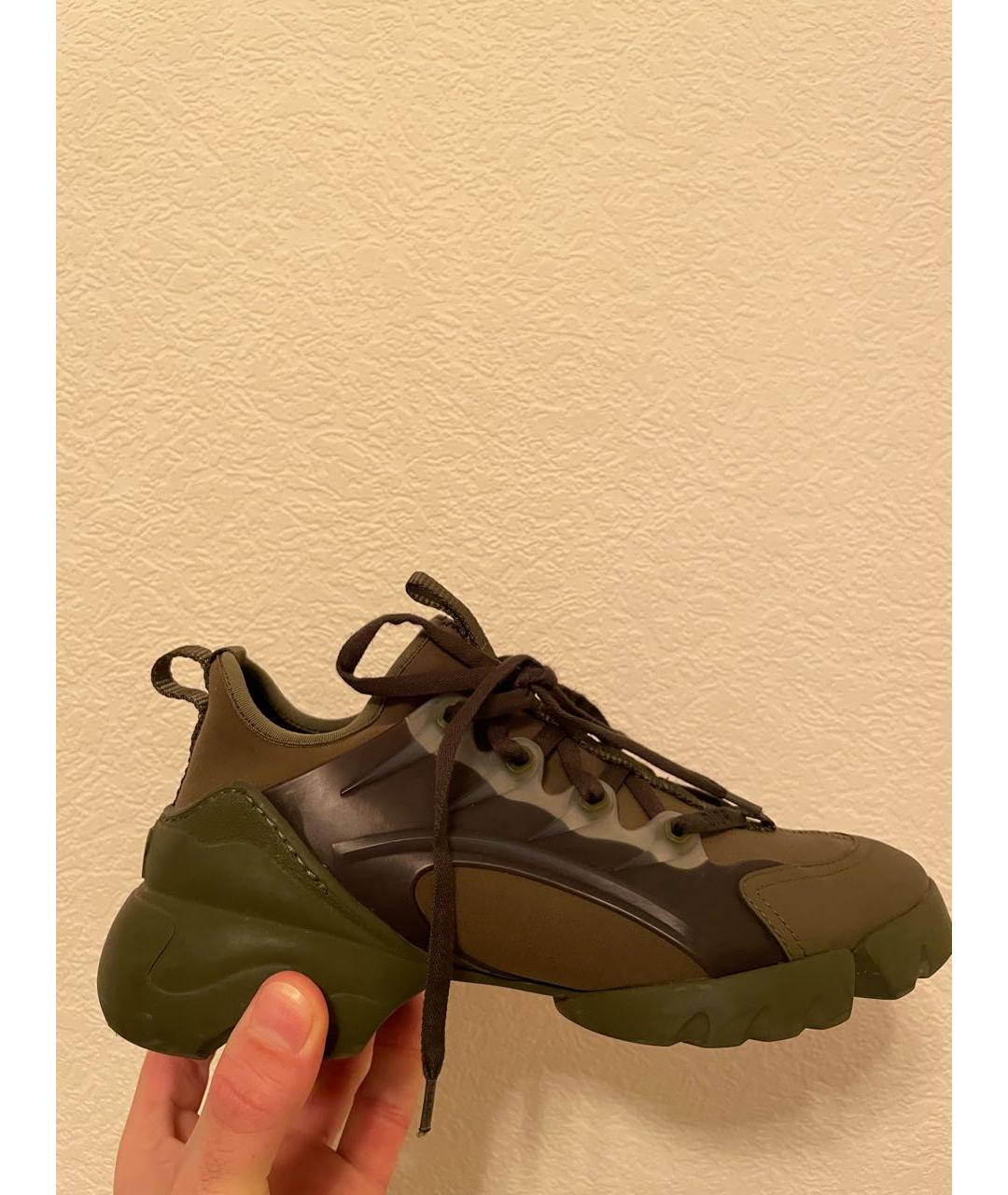 CHRISTIAN DIOR PRE-OWNED Зеленые кожаные кроссовки, фото 5