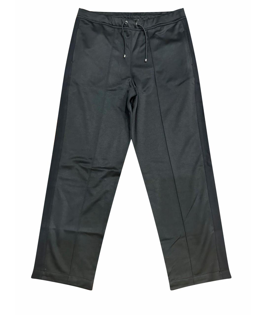 DUNHILL Черные полиэстеровые повседневные брюки, фото 1