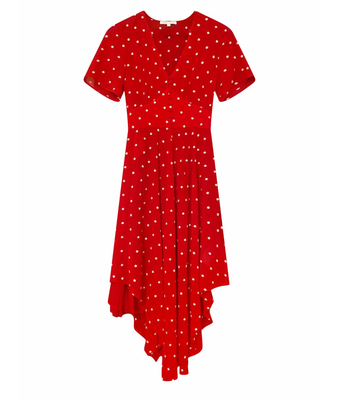 MAJE Красное полиэстеровое повседневное платье, фото 1