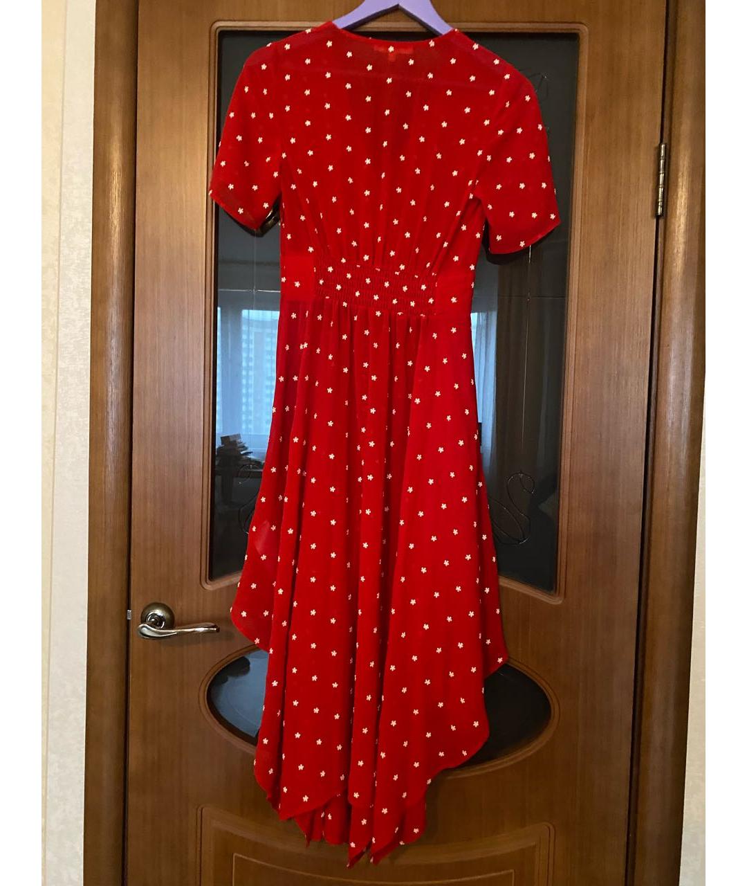 MAJE Красное полиэстеровое повседневное платье, фото 2
