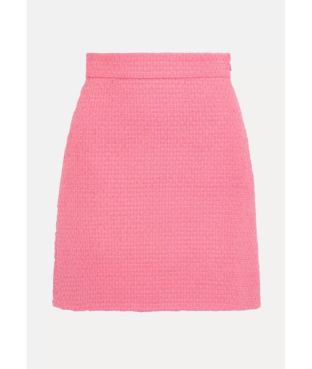 GUCCI Розовая хлопковая юбка мини, фото 7