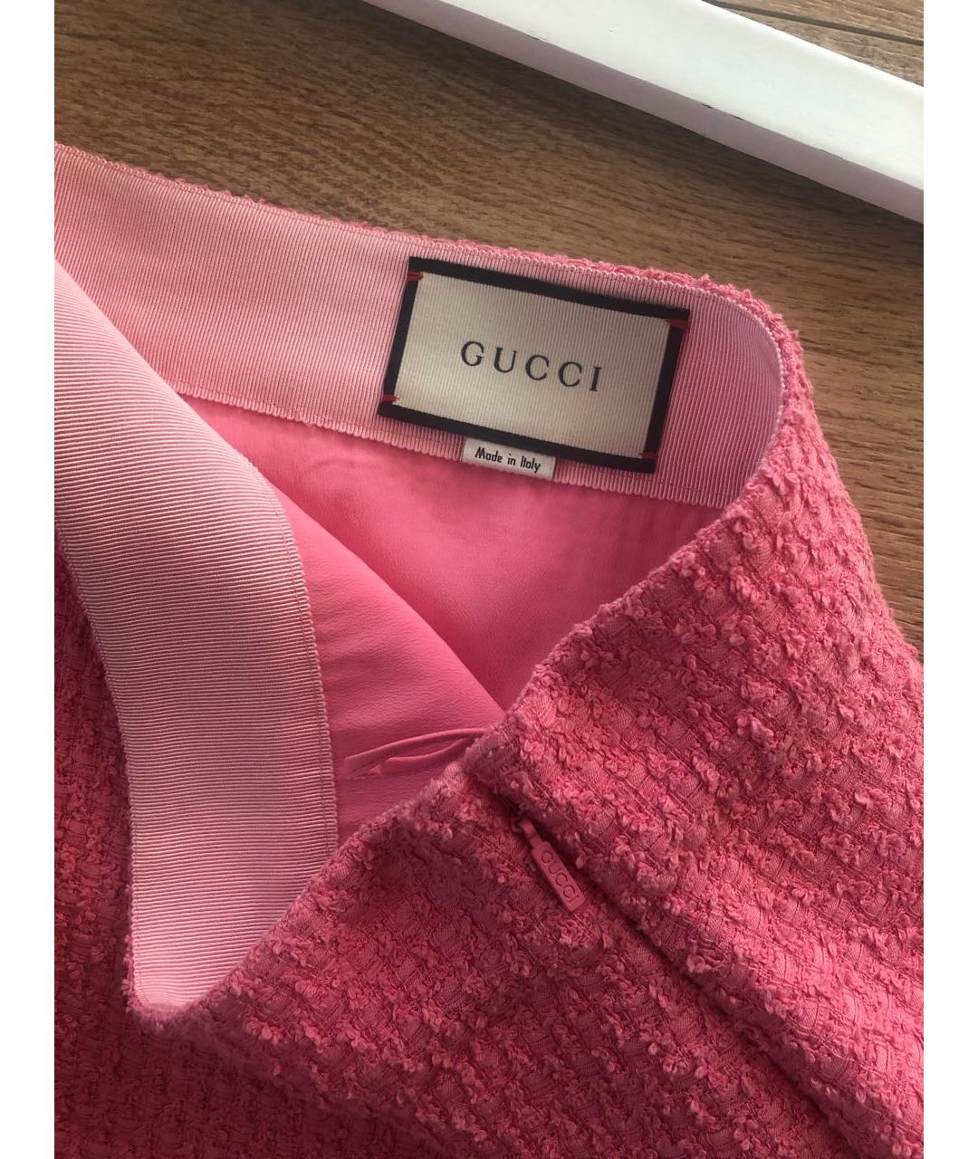 GUCCI Розовая хлопковая юбка мини, фото 4