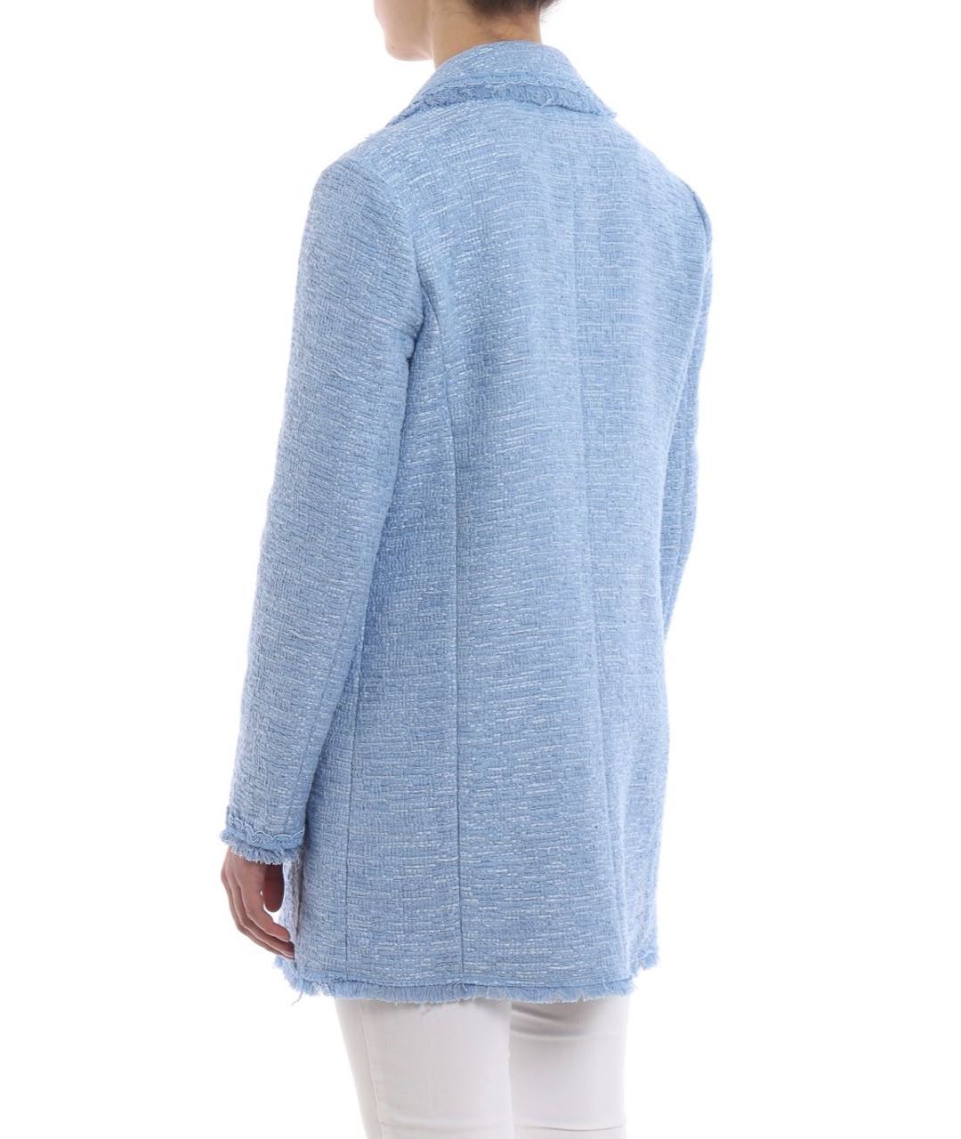 ERMANNO SCERVINO Голубой хлопковый жакет/пиджак, фото 4