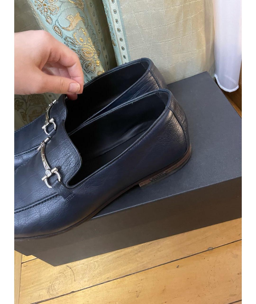 BALDININI Темно-синие кожаные туфли, фото 4