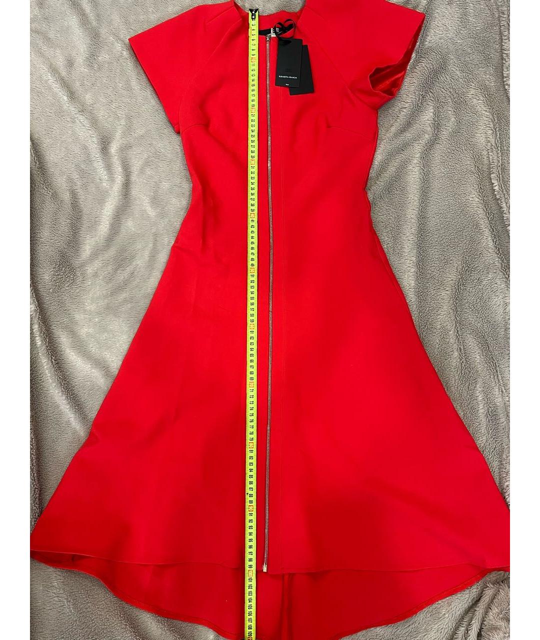ELISABETTA FRANCHI Красное полиэстеровое вечернее платье, фото 3