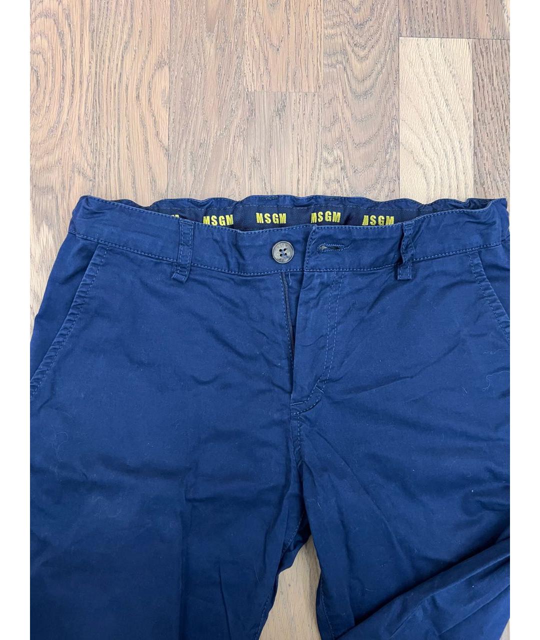 MSGM Синие хлопковые брюки и шорты, фото 4