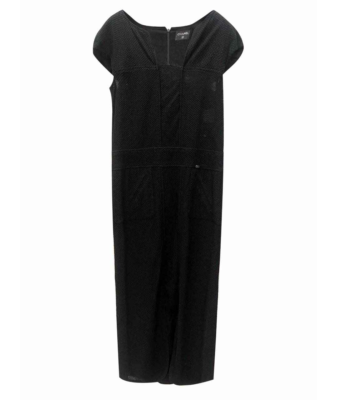 CHANEL PRE-OWNED Черное вискозное вечернее платье, фото 1
