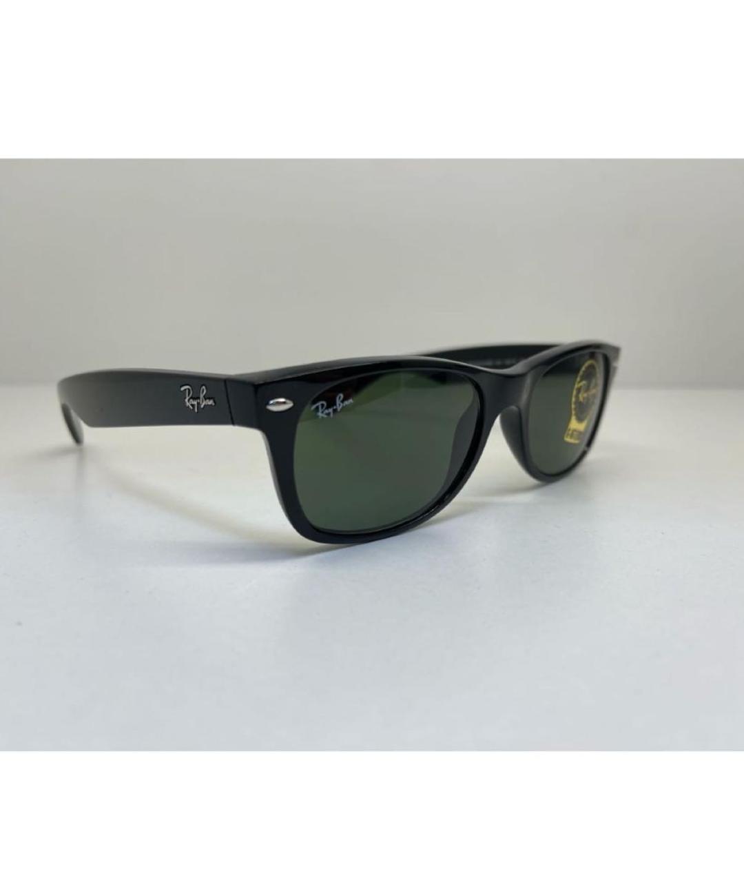 RAY BAN Черные пластиковые солнцезащитные очки, фото 2