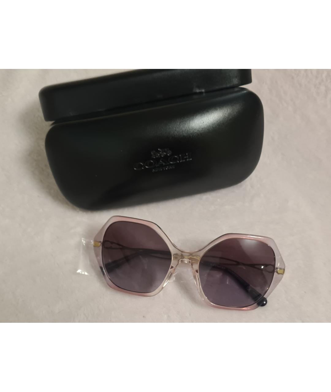 COACH Розовые пластиковые солнцезащитные очки, фото 4