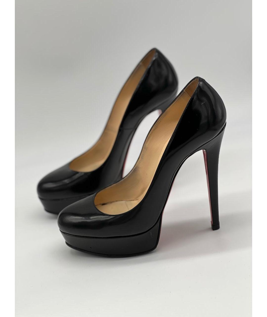 CHRISTIAN LOUBOUTIN Черные кожаные туфли, фото 9