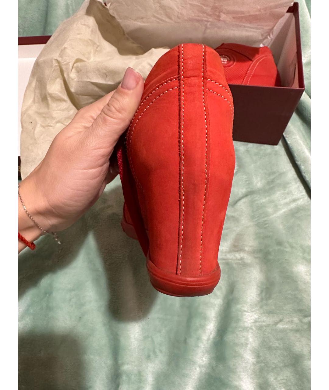 BALDININI Красные нубуковые ботинки, фото 3