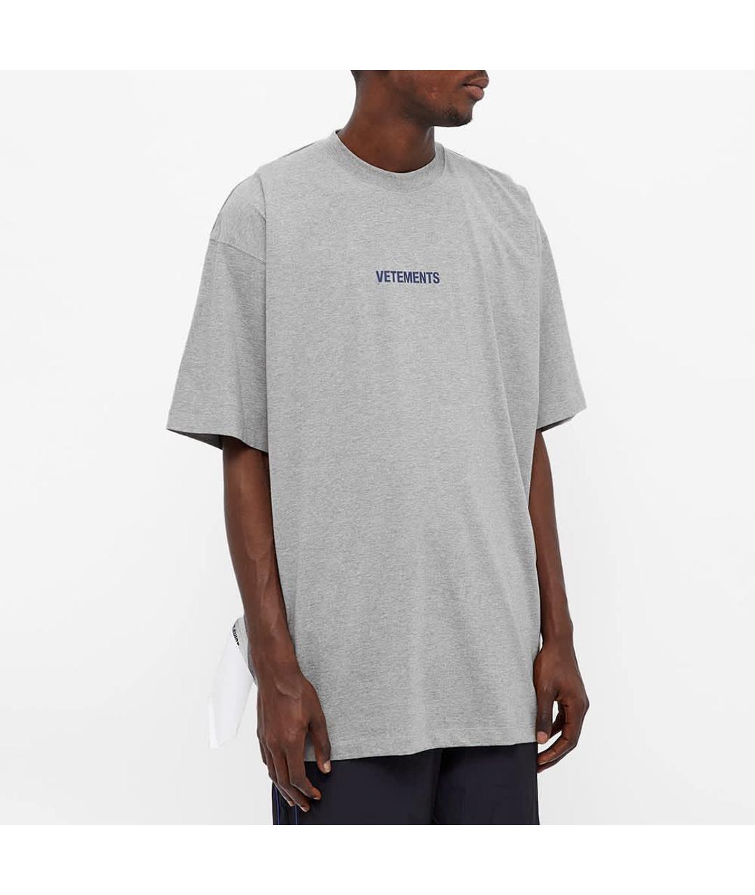 VETEMENTS Серая футболка, фото 3