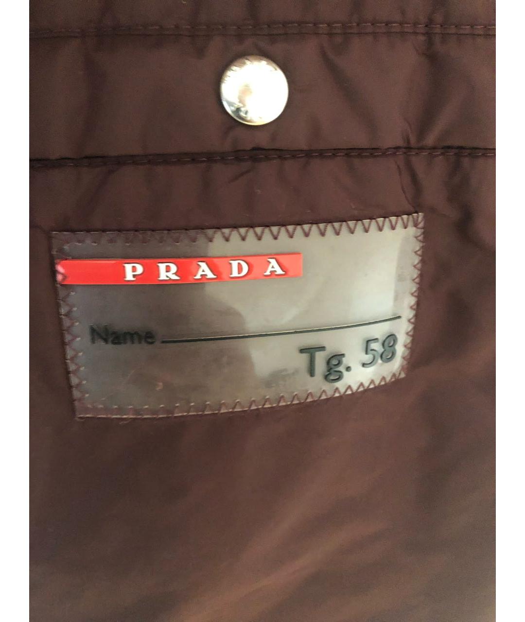 PRADA Бордовая полиамидовая куртка, фото 5