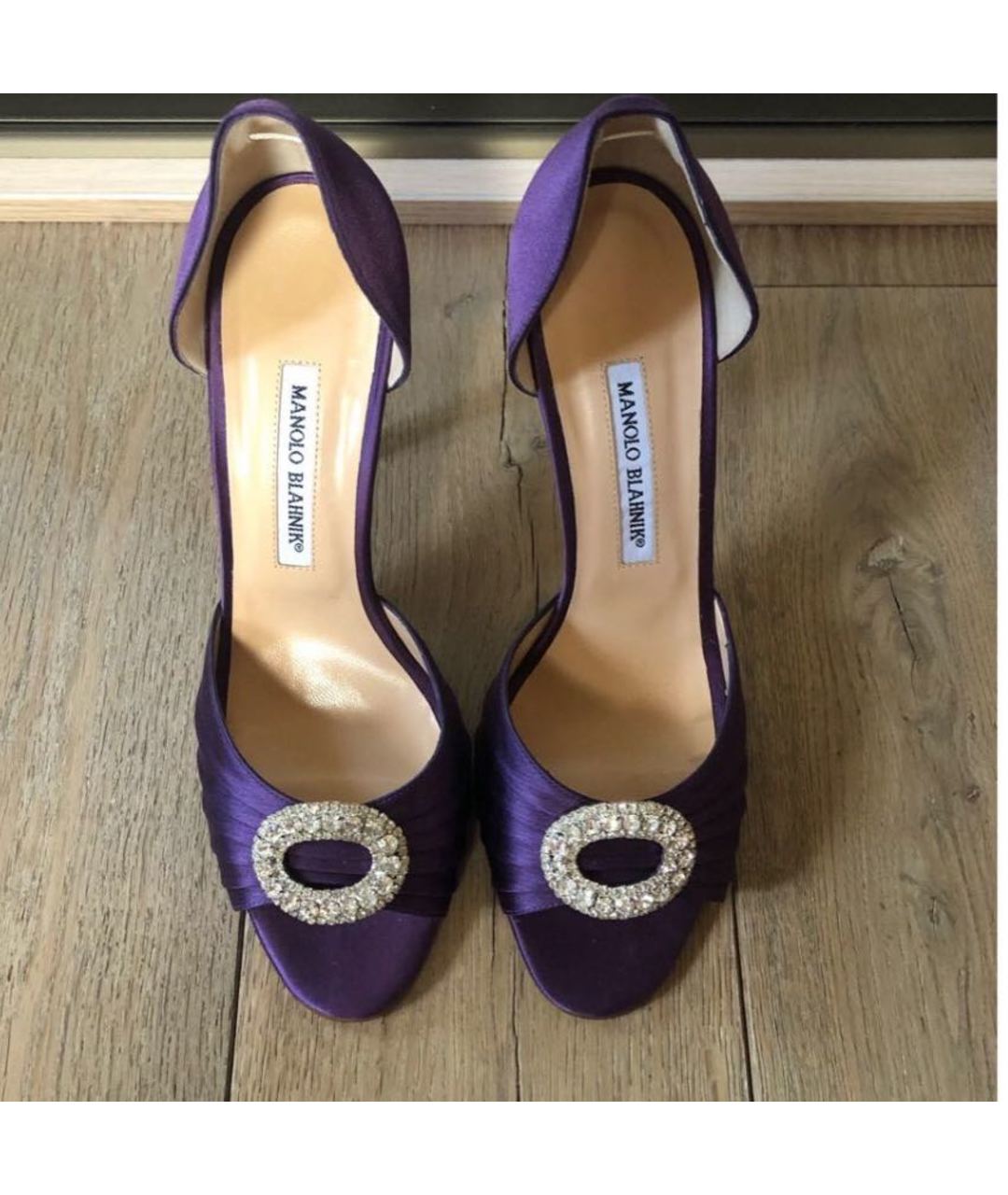 MANOLO BLAHNIK Фиолетовые текстильные туфли, фото 2