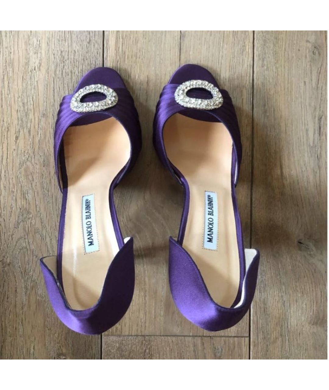 MANOLO BLAHNIK Фиолетовые текстильные туфли, фото 3