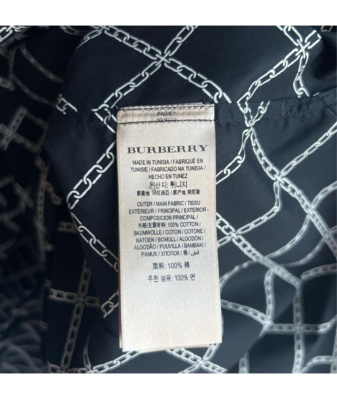 BURBERRY Черная хлопковая кэжуал рубашка, фото 6