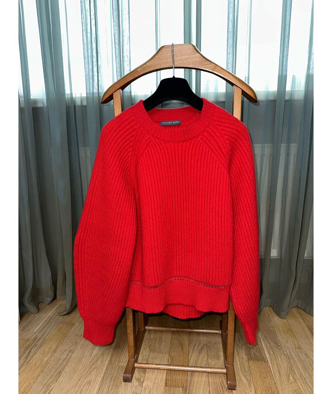 ALEXANDER MCQUEEN Красный шерстяной джемпер / свитер, фото 5