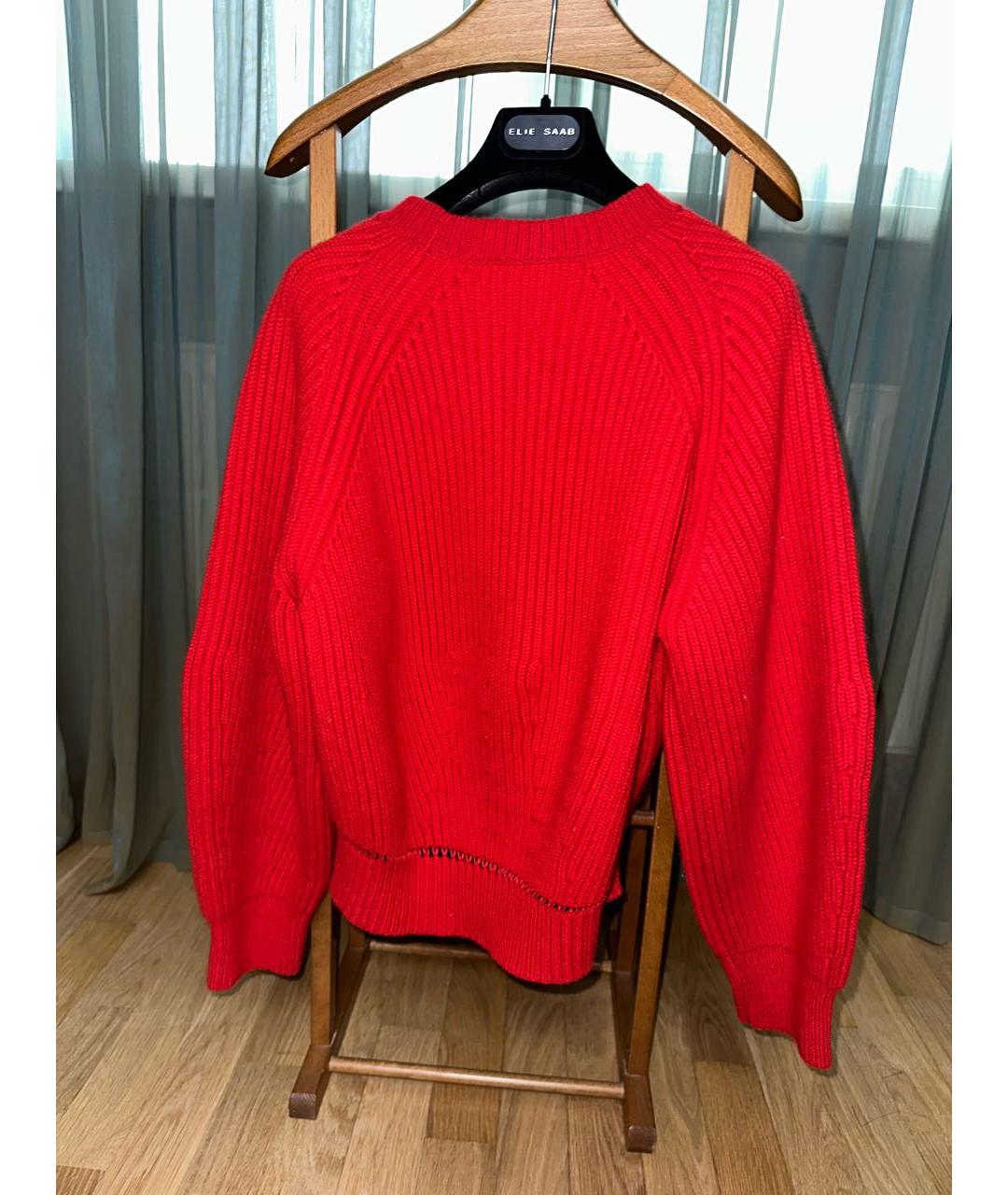 ALEXANDER MCQUEEN Красный шерстяной джемпер / свитер, фото 2