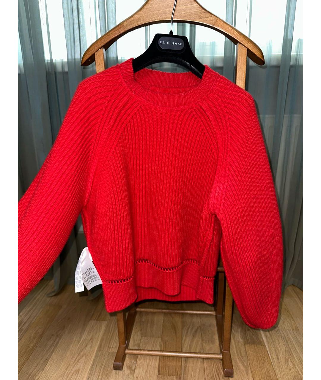 ALEXANDER MCQUEEN Красный шерстяной джемпер / свитер, фото 3