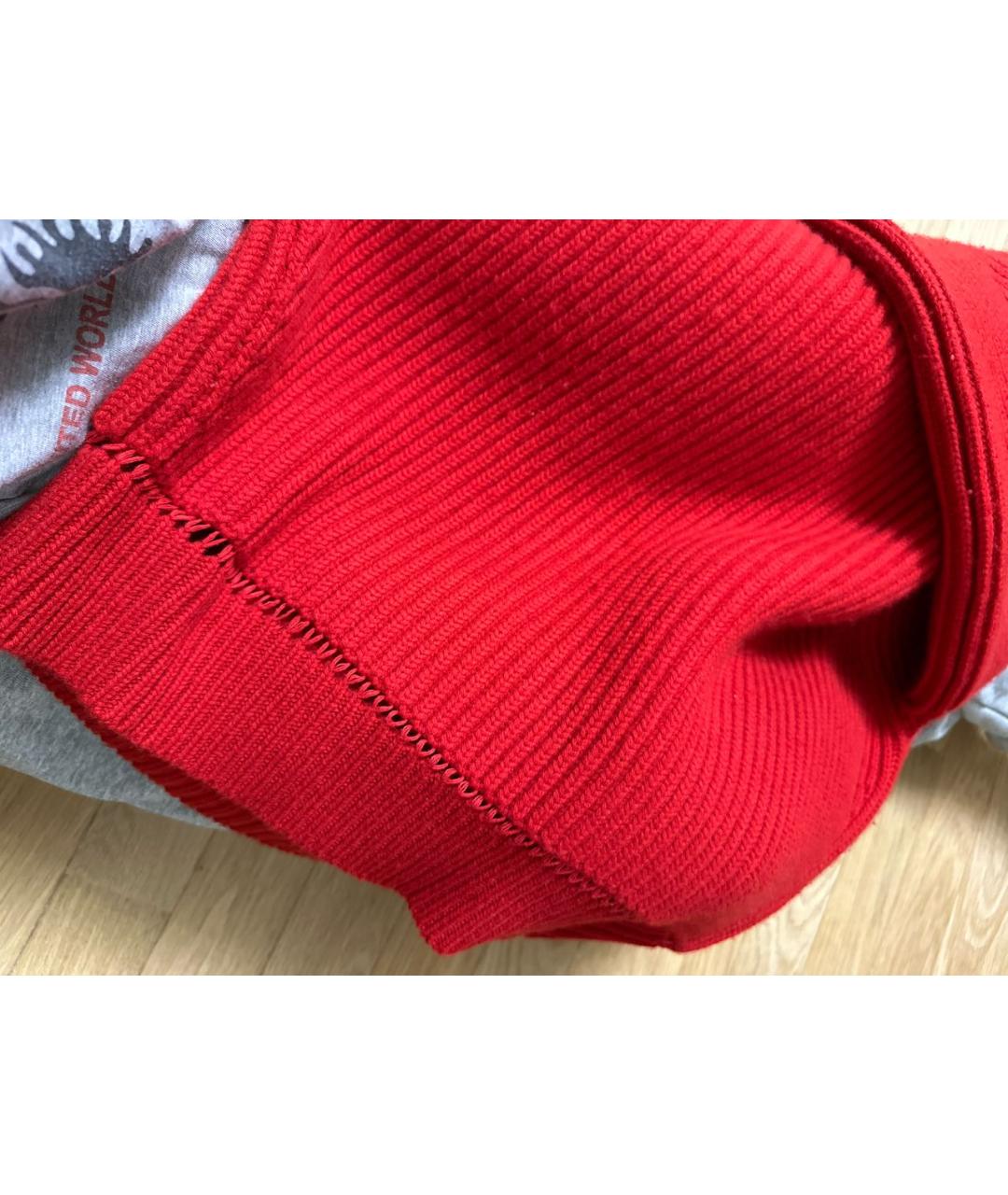 ALEXANDER MCQUEEN Красный шерстяной джемпер / свитер, фото 4