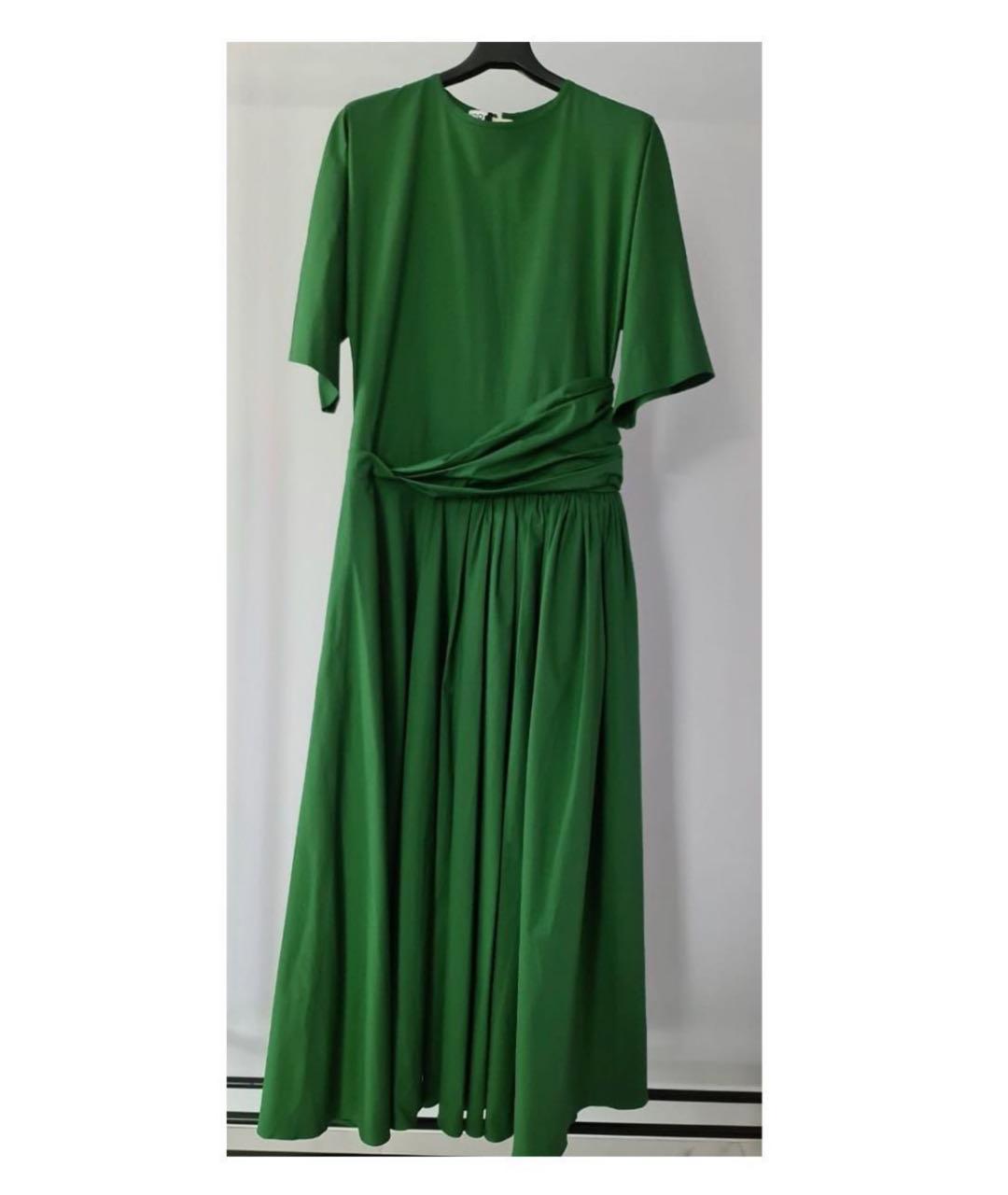 ROCHAS Зеленые хлопко-эластановое вечернее платье, фото 8