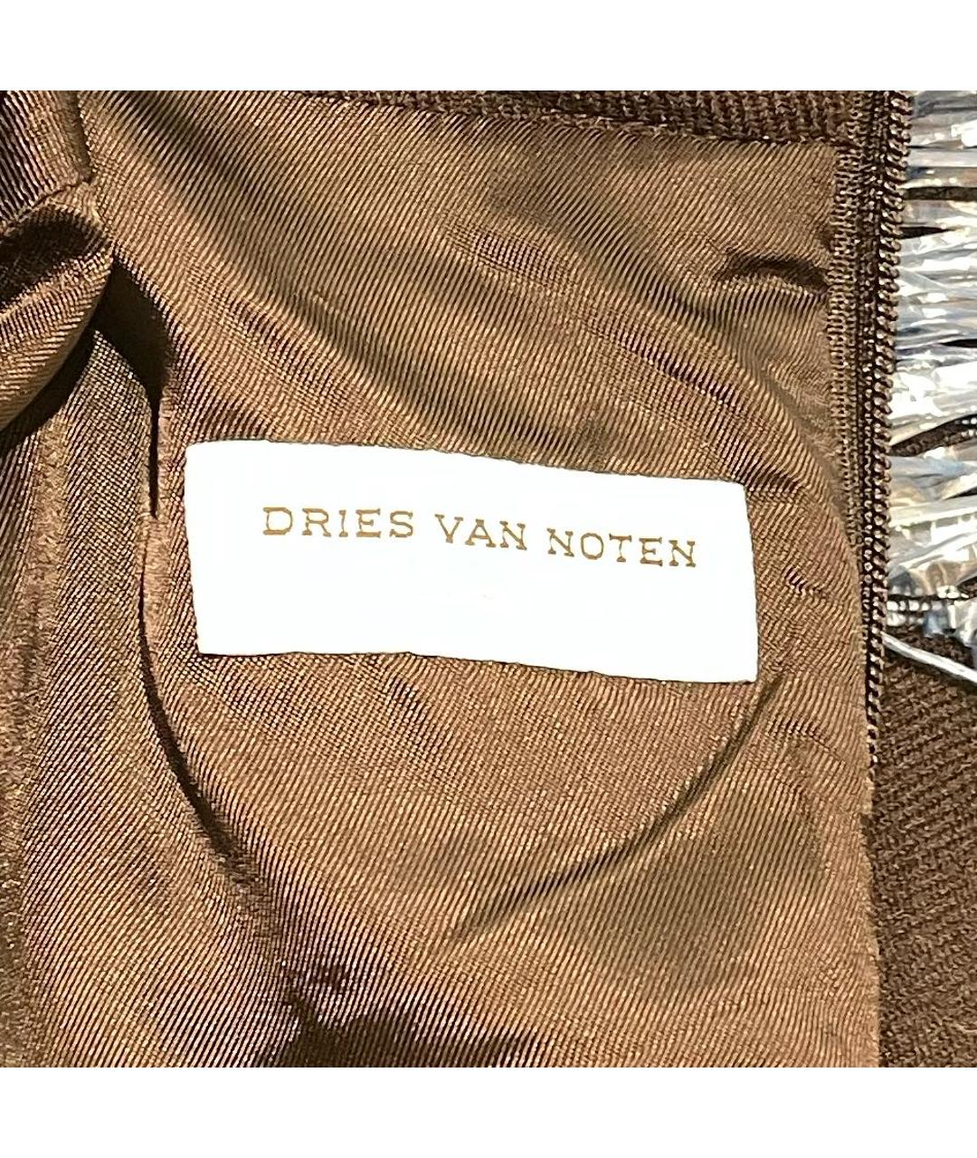 DRIES VAN NOTEN Черное шерстяное платье, фото 4