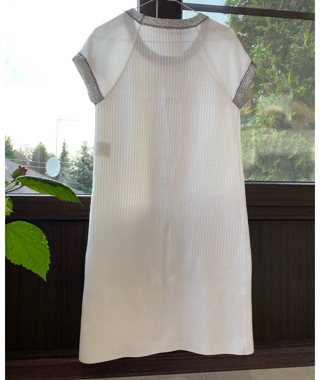 CHANEL PRE-OWNED Белое хлопковое платье, фото 2