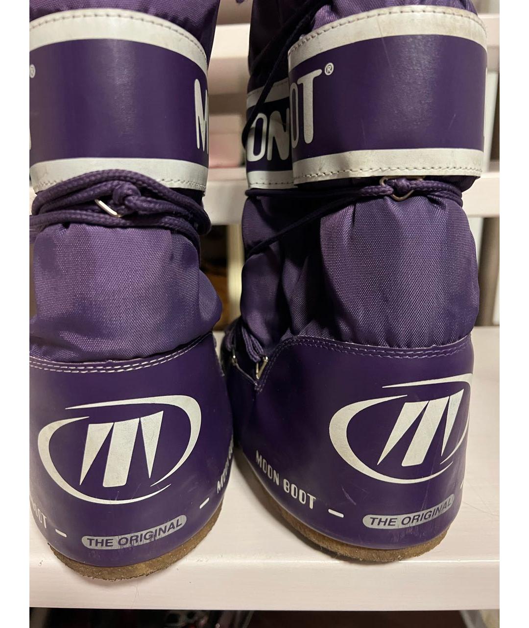 MOON BOOT Фиолетовые текстильные сапоги, фото 2
