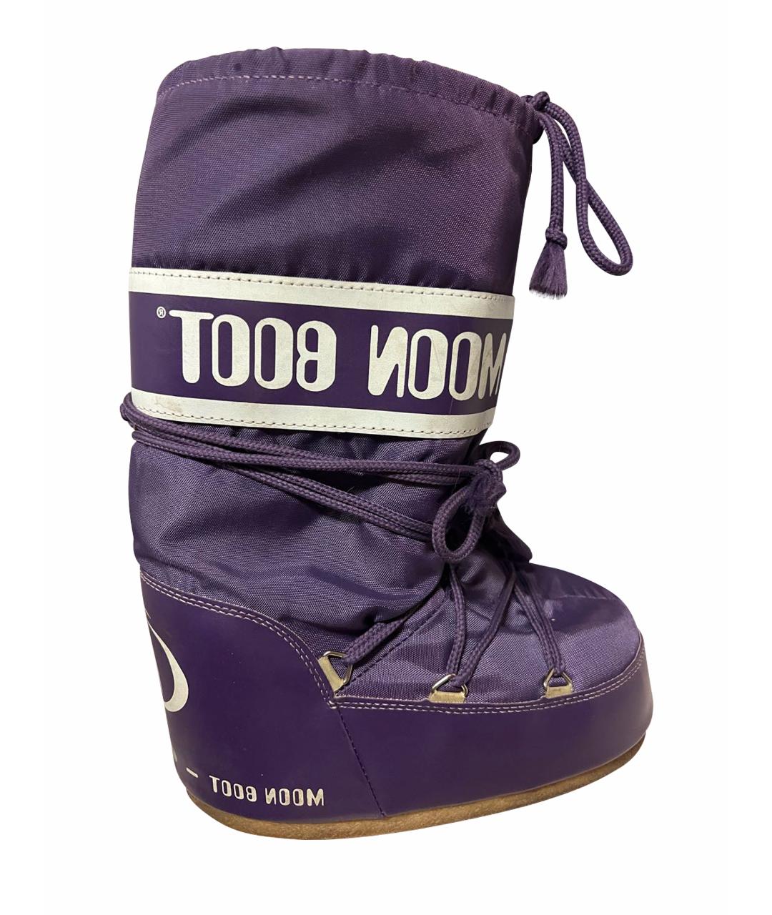 MOON BOOT Фиолетовые текстильные сапоги, фото 1