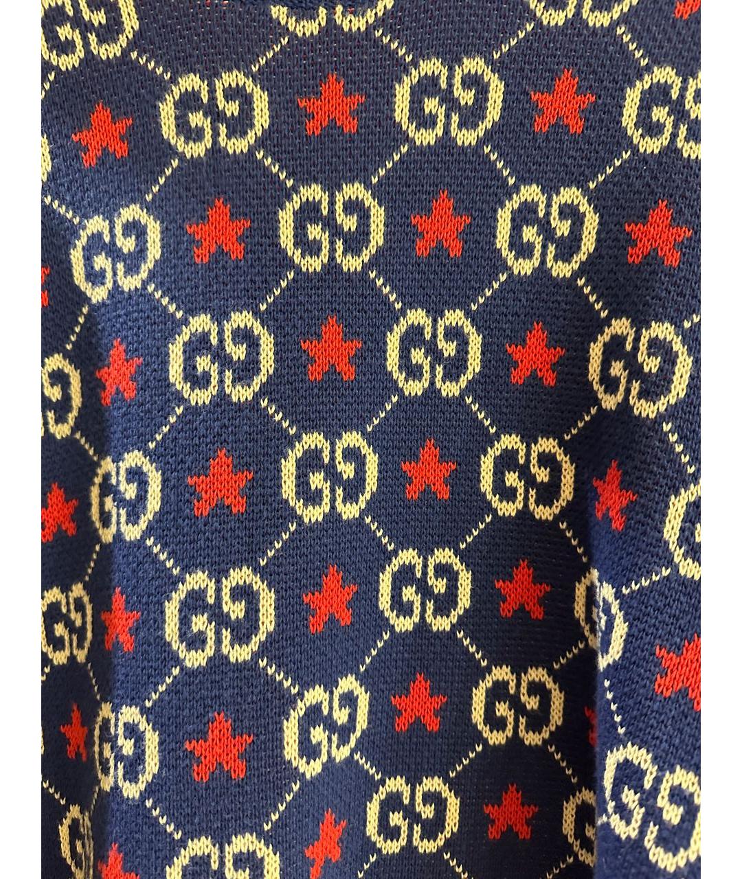GUCCI Синий хлопковый джемпер / свитер, фото 4