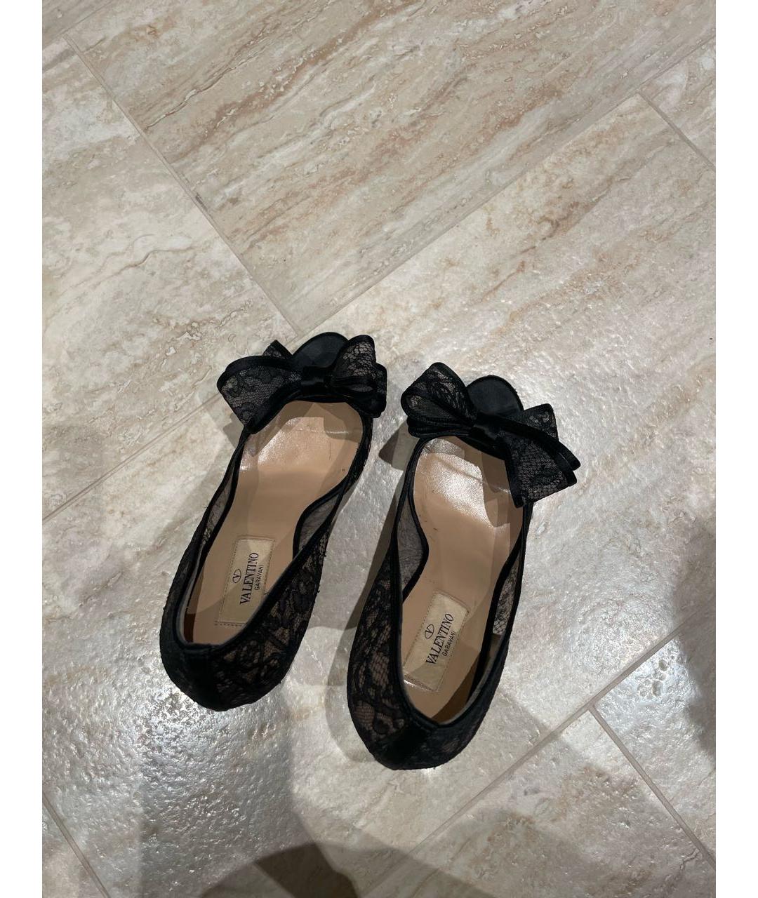 VALENTINO Черные текстильные туфли, фото 3