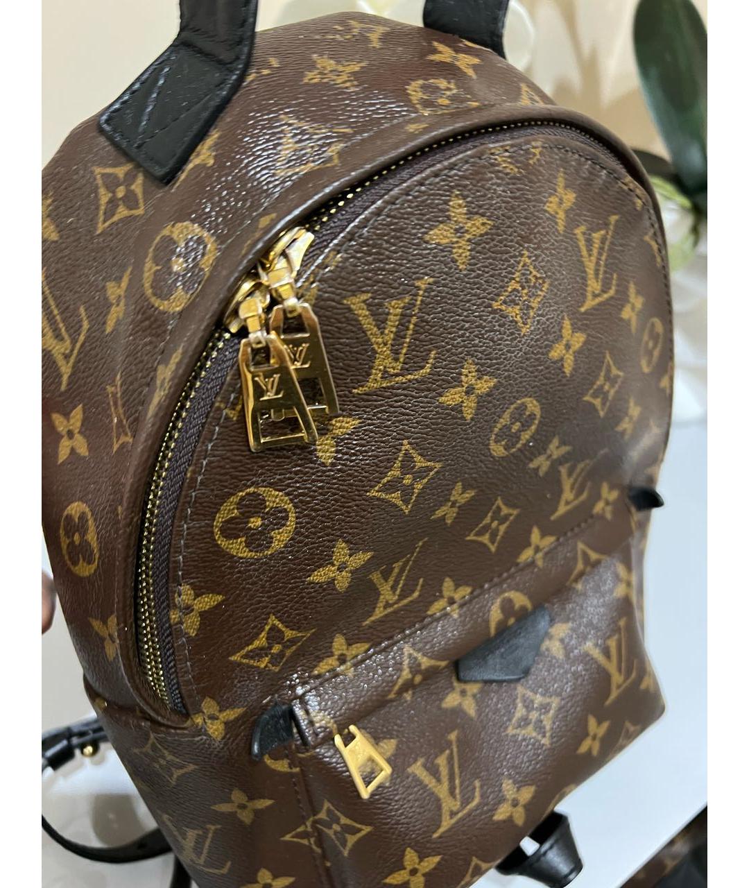 LOUIS VUITTON Коричневый рюкзак из искусственной кожи, фото 6