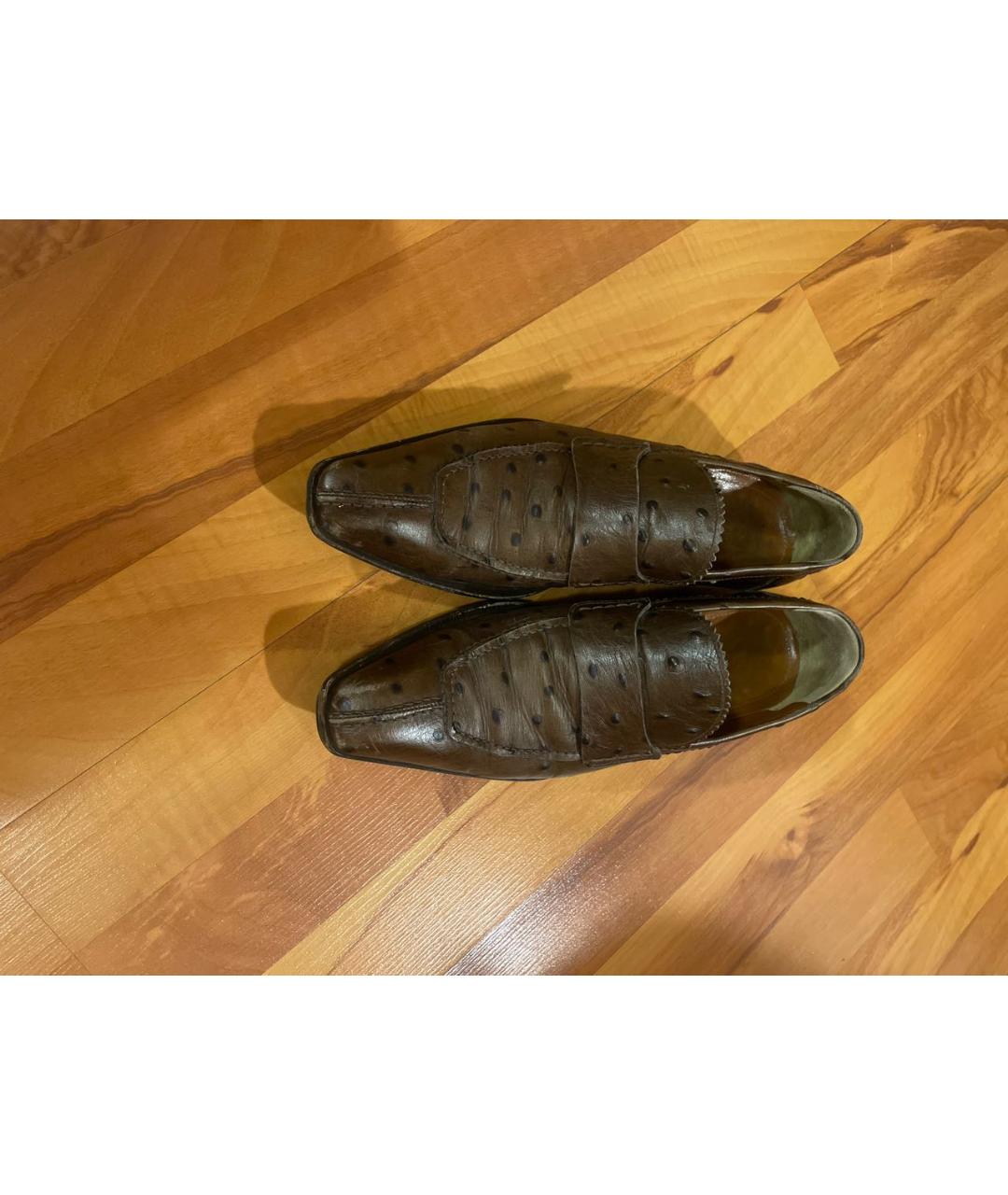 CASADEI Коричневые туфли из экзотической кожи, фото 2