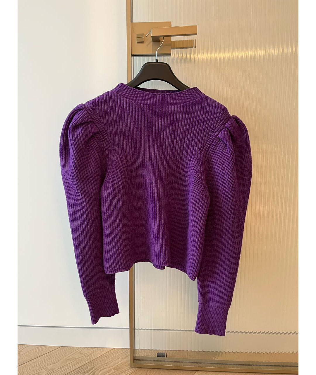 SANDRO Фиолетовый шерстяной джемпер / свитер, фото 6